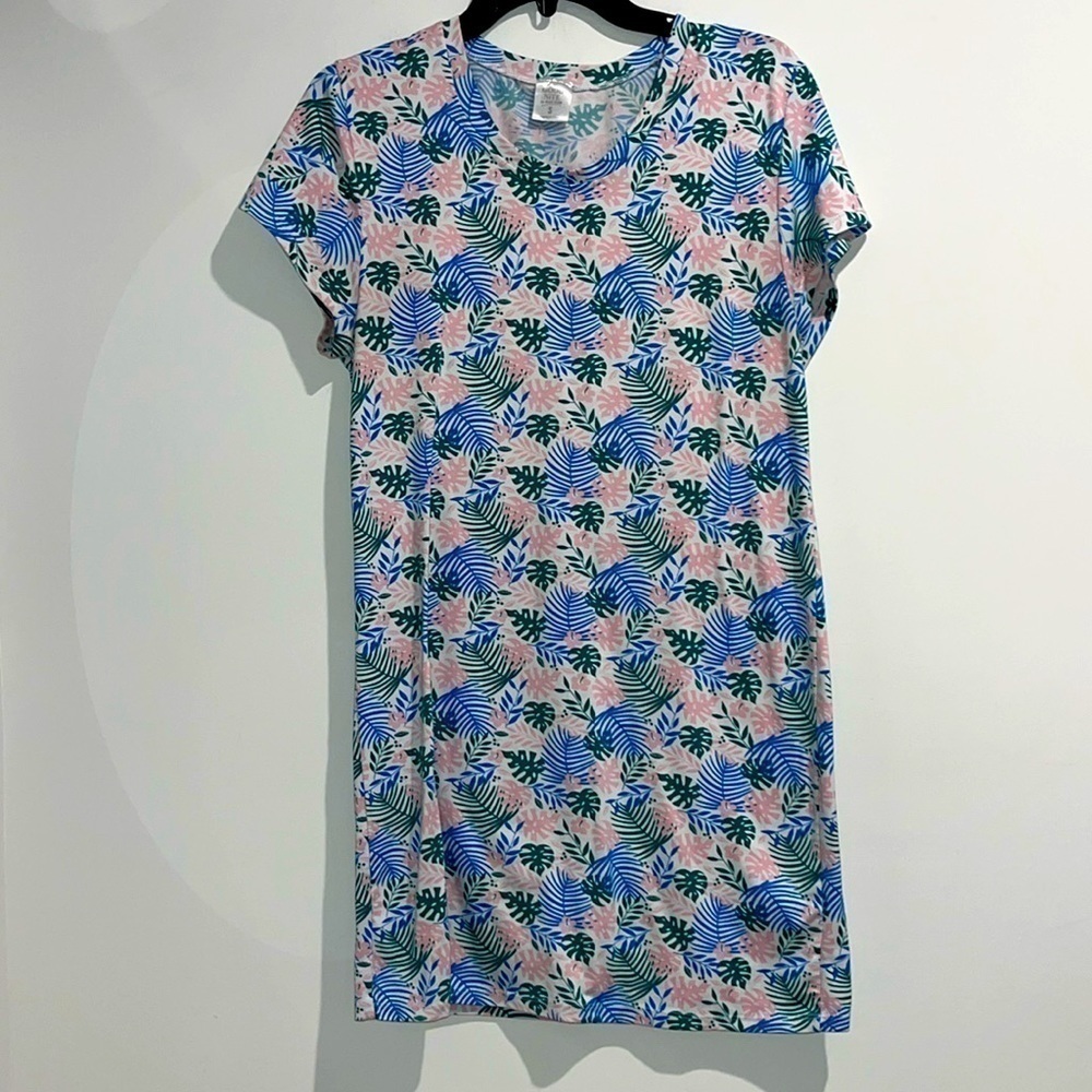 Good Night by Blue Star blue pink white green sleep dress. Size small.